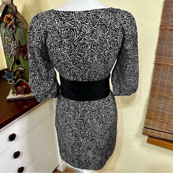 Lilly Pulitzer Rose Print Dress with Belt - Picture 4 of 8